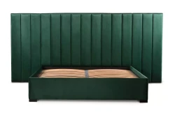 Łóżko z pojemnikiem i wysokim zagłówkiem z panelami Epola