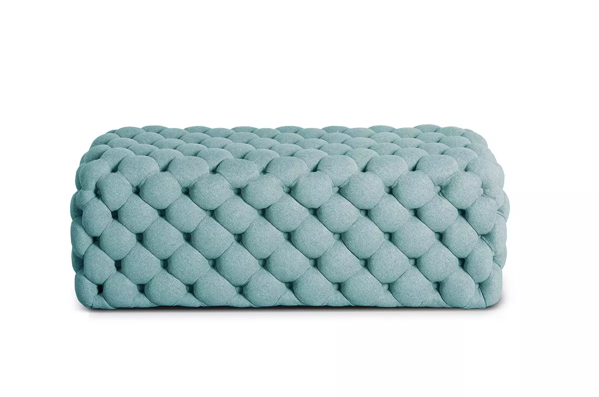 Pikowana pufa w stylu glamour Dio
