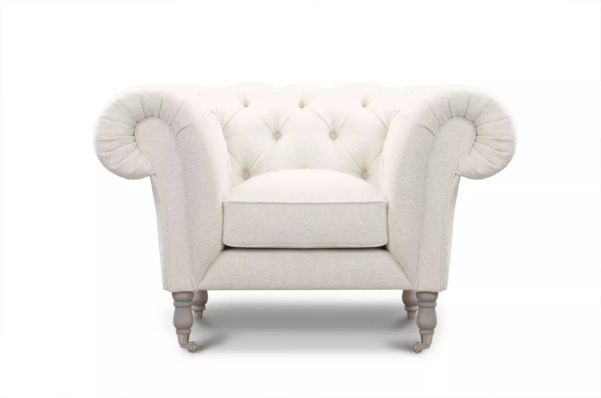 Pikowany fotel w stylu glamour Pallas