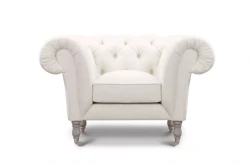 Pikowany fotel w stylu glamour Pallas