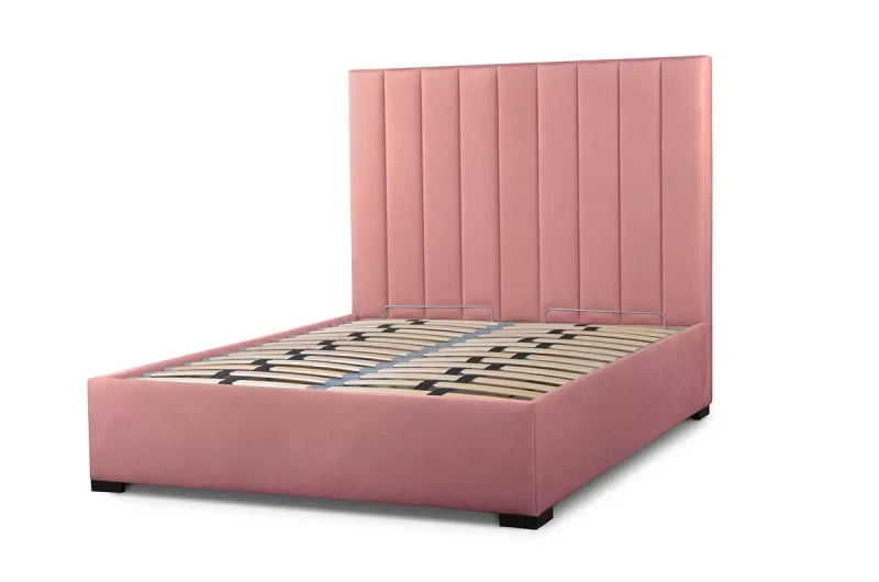 Tapicerowane łóżko z panelami z pojemnikiem Epola