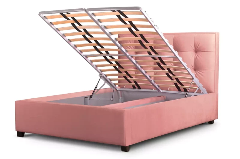 Tapicerowane-łóżko-z-pojemnikiem-z-zagłówkiem-w-kwadraty-Grappa-niskie