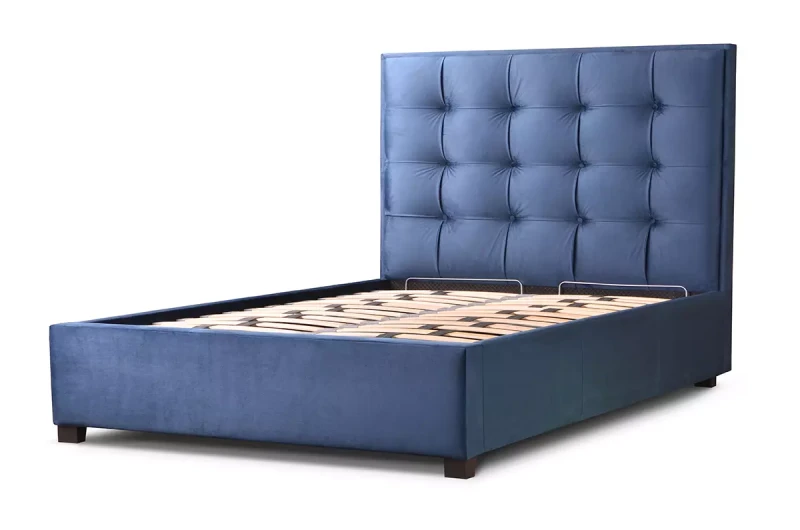 Łóżko-z-tapicerowanym-zagłówkiem-w-kwadraty-z-pojemnikiem-Grappa-wysokie