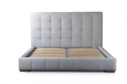 Nowoczesne łóżko z kwadratowymi panelami Jake