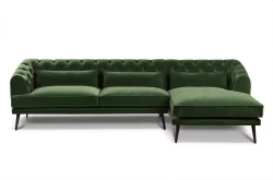 Pikowany narożnik w stylu chesterfield Franco