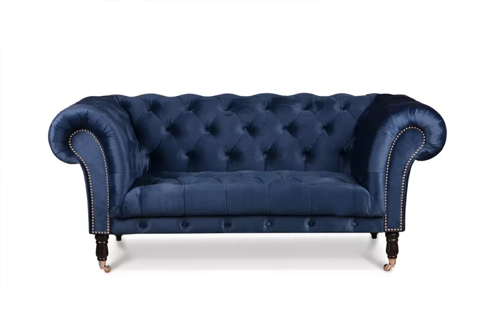 Pikowana sofa w stylu glamour Ella