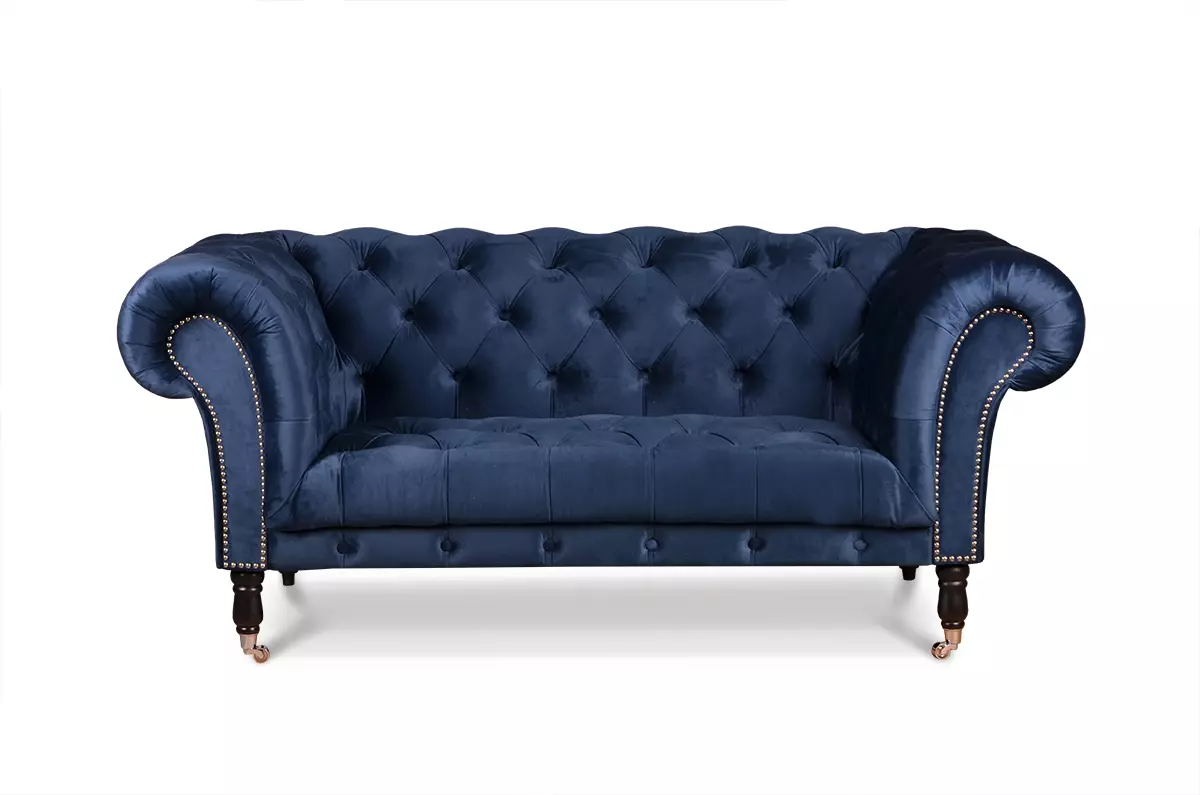 Pikowana sofa w stylu glamour Ella