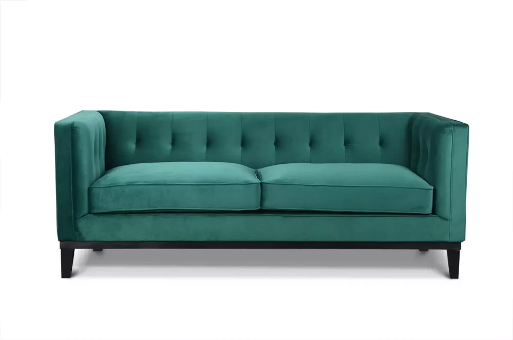 Sofa z pikowanym oparciem w stylu Art Deco Lira