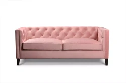 Sofa z pikowanym oparciem w stylu glamour Evita 