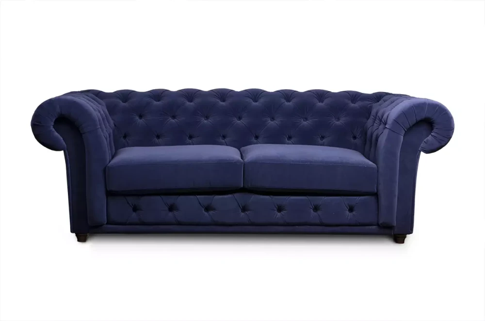 Pikowana sofa w stylu chesterfield Castello