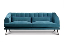 Karbowana sofa w stylu glamour Angela