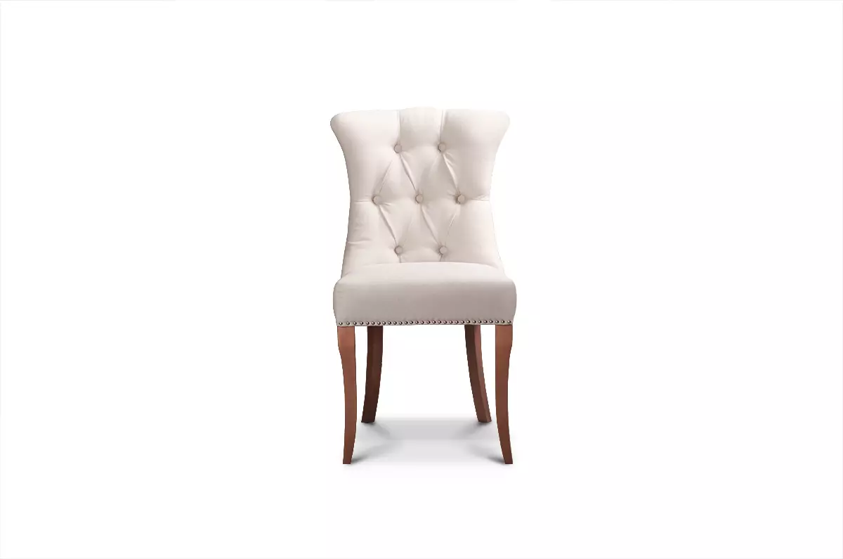 Pikowane krzesło do jadalni w stylu chesterfield Malva