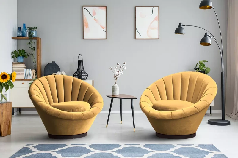 Nowoczesny-fotel-w-kształcie-muszli-Cristiano