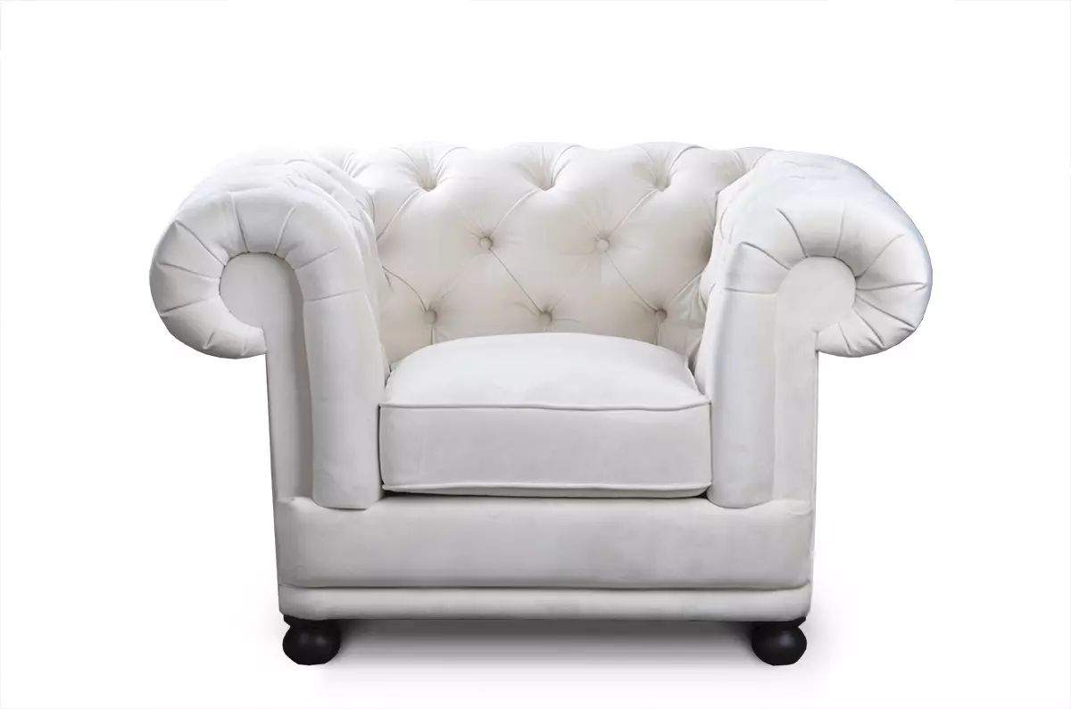 Pikowany fotel w stylu glamour Marrone