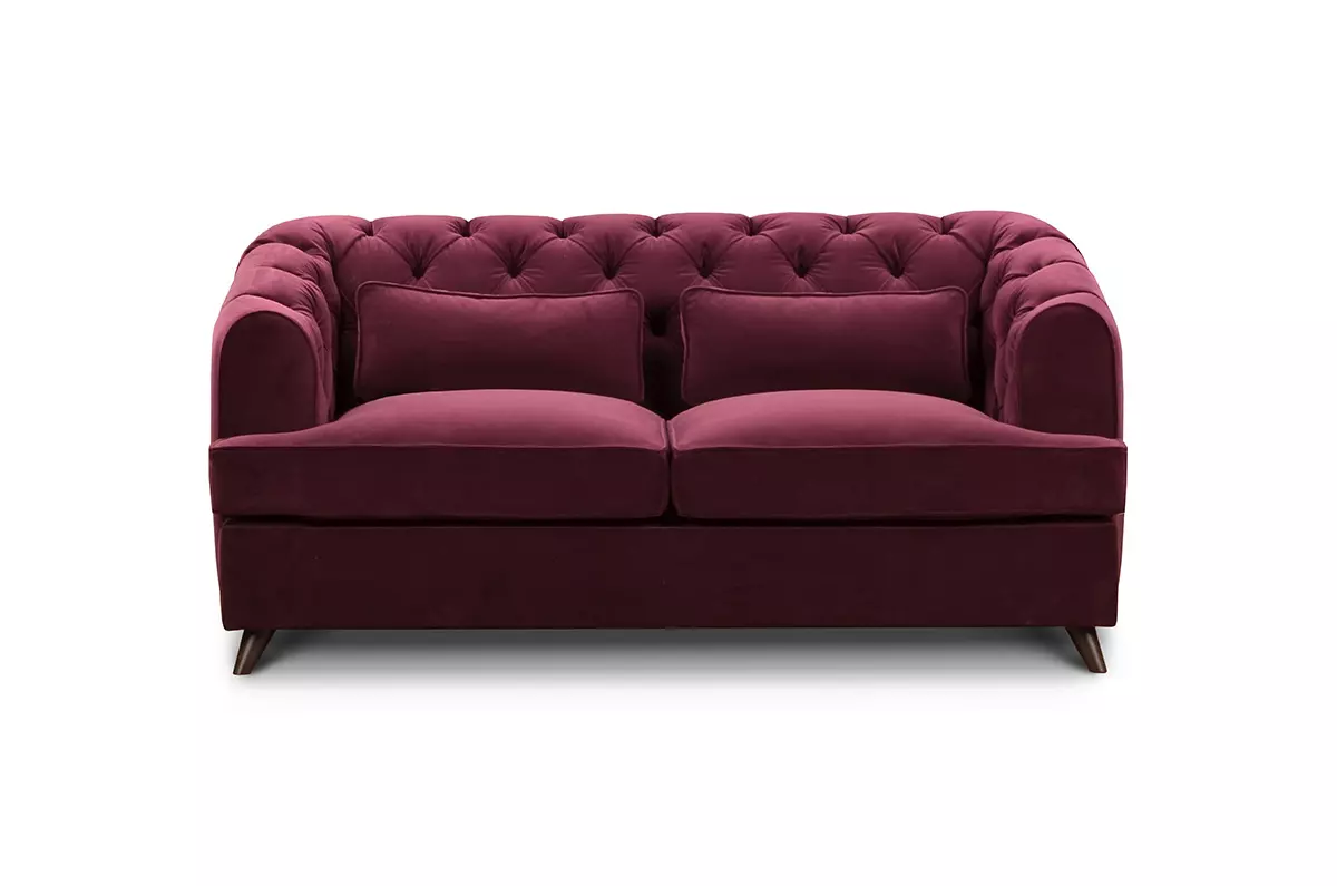 Pikowana sofa z funkcją spania w stylu chesterfield Franco