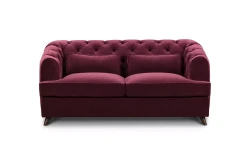 Pikowana sofa z funkcją spania w stylu chesterfield Franco