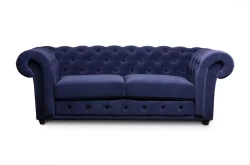 Pikowana sofa z funkcją spania w stylu chesterfield Castello