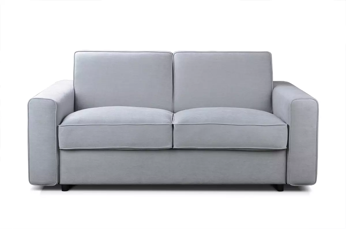 Komfortowa sofa z funkcją spania i ozdobną lamówką Lauren