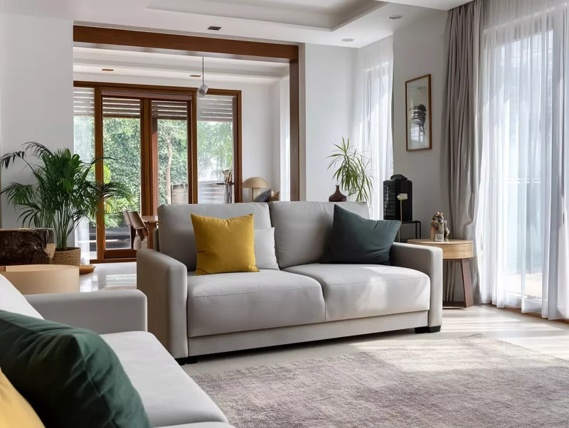 Nowoczesna sofa z funkcją spania Silvano – aranżacja salonu