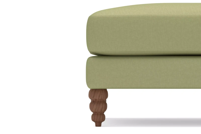 Detal pufy Amanda – drewniana toczona noga