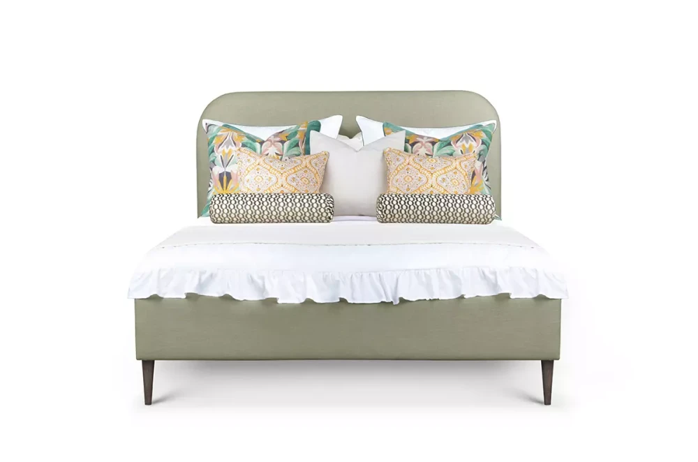 Nowoczesne łóżko z pojemnikiem na wysokich nóżkach Veronica