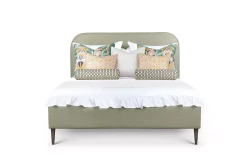 Nowoczesne łóżko z pojemnikiem na wysokich nóżkach Veronica