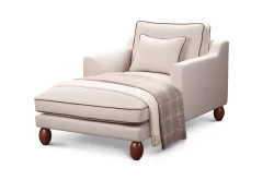 Szezlong z ozdobną lamówką  Anita