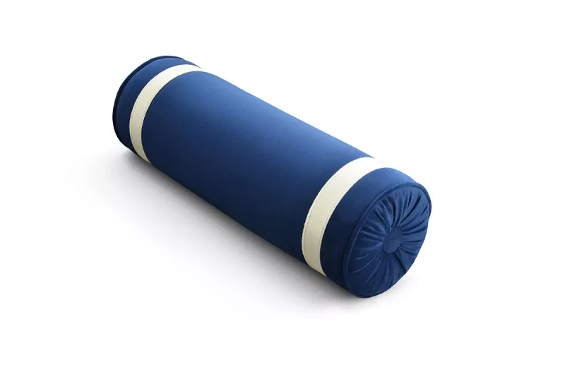 Wałek z guzikiem z ozdobną lamówką i taśmą bawełnianą Belle