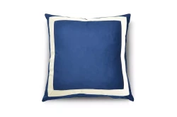 Poduszka kwadratowa z ozdobną taśmą bawełnianą Colette