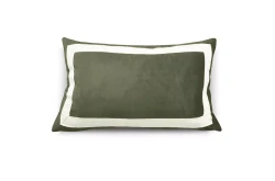 Poduszka prostokątna z ozdobną taśmą bawełnianą Madelaine