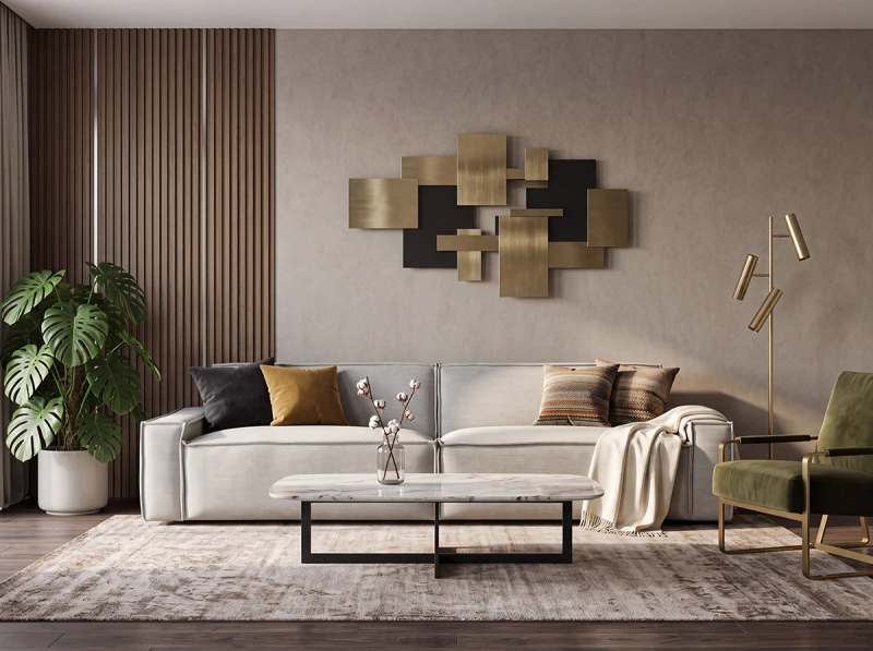 Sofa z ozdobnym szwem francuskim w stylu nowoczesnym Furore