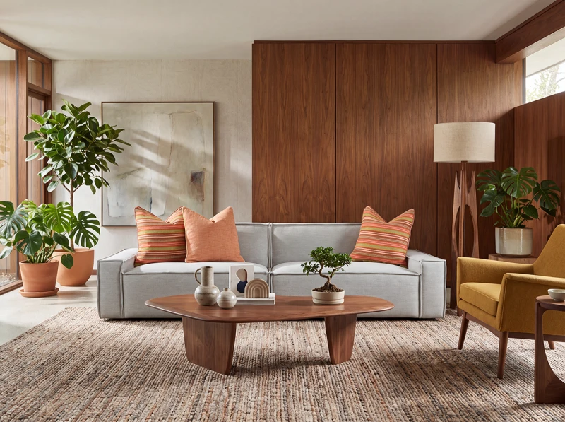 Sofa w stylu nowoczesnym ze szwem francuskim Furore