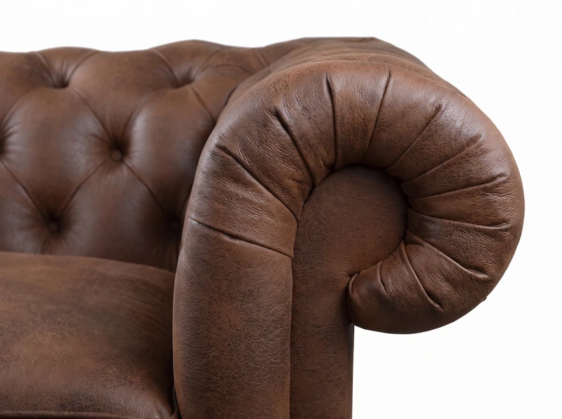 Sofa-z-belgijską-funkcją-spania-Marrone - zbliżenie