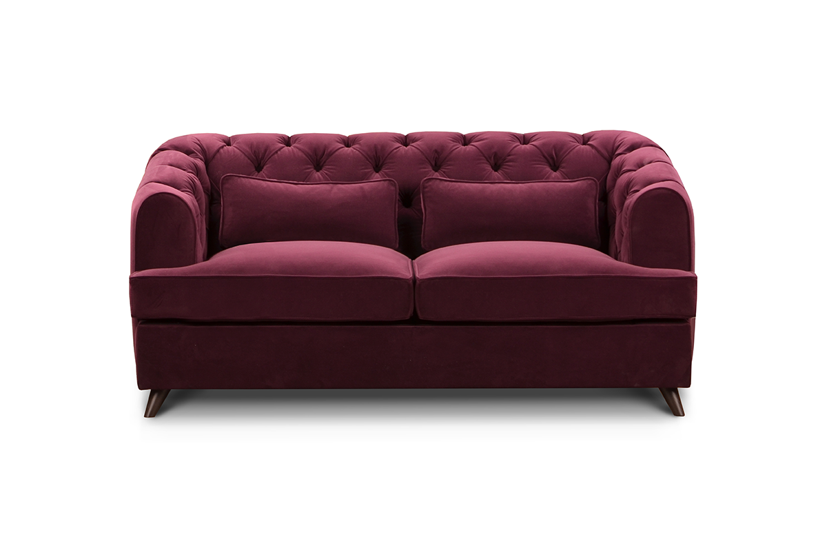 Pikowana sofa z funkcją spania w stylu chesterfield Franco