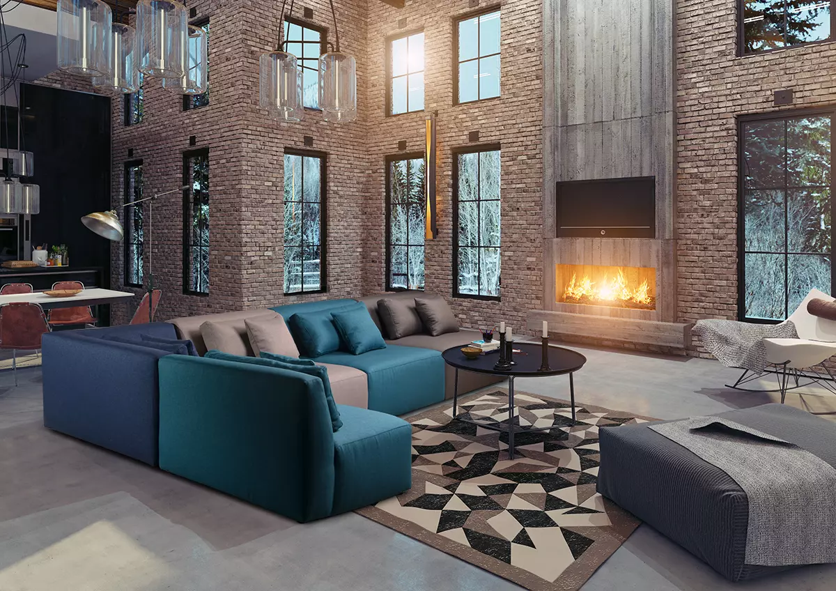 Czerwona cegła na ścianie