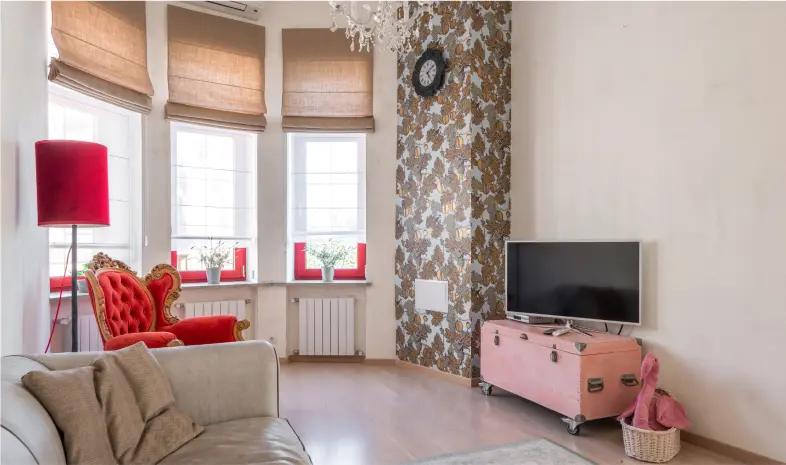 Czerwień we wnętrzach